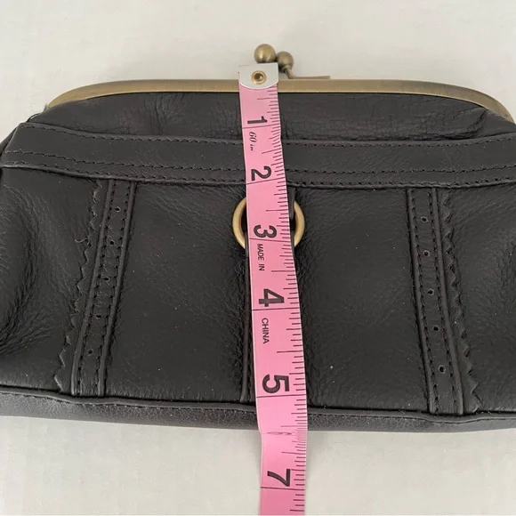 Banana Republic Brown Leather Kisslock Clutch - Picture 4 of 7